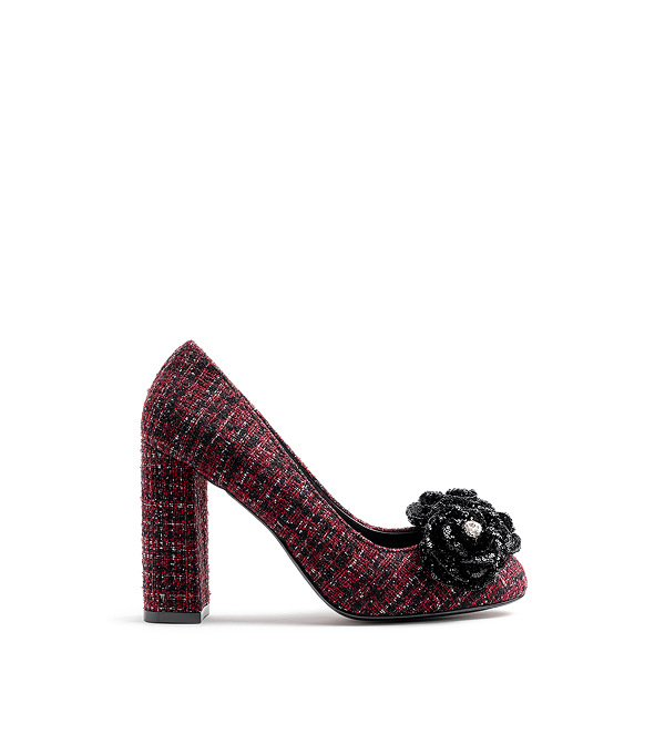 Tweed Blossom Heel