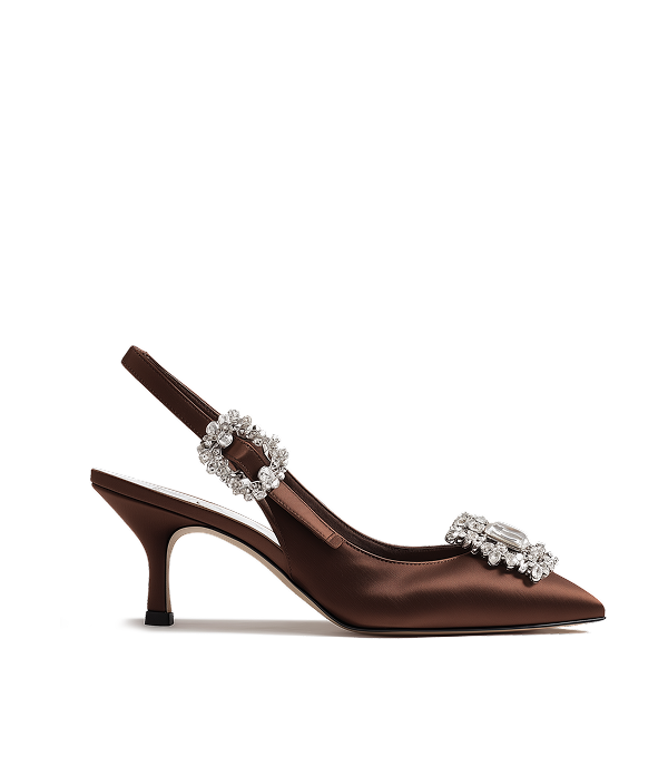 Mocha Jewel Slingback